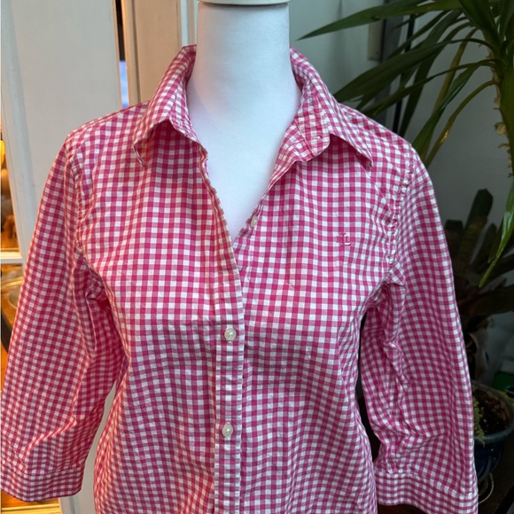 Ralph Lauren Raspberry Check Buttondown, M - Picture 4 of 5
